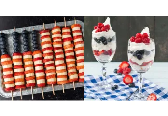 Fruit American flag and fourth of July treat