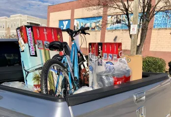 Gifts on a truck
