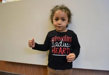 Student at the Hayes-Taylor YMCA preschool.