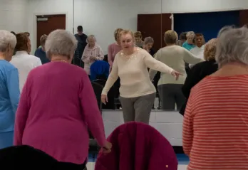 Y Member leading a senior fitness class