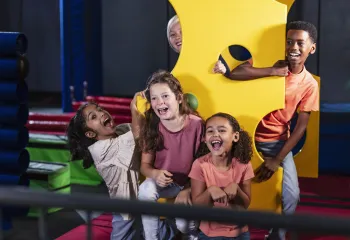 kids at trampoline park