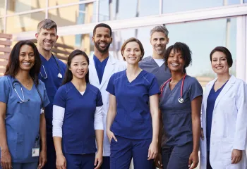 Group of caregivers smiling