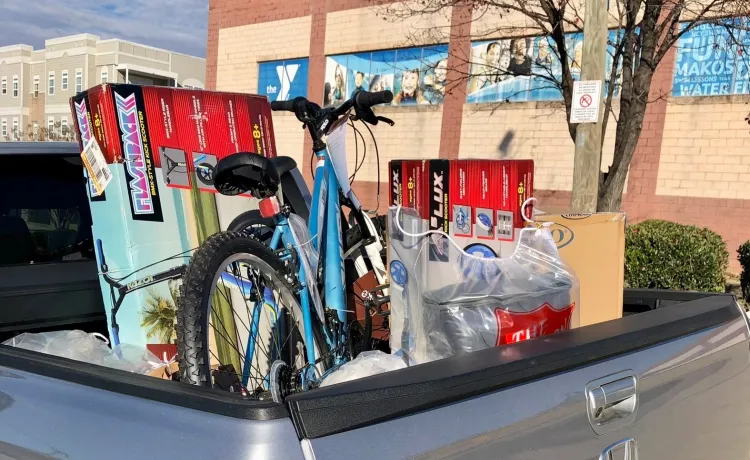 Gifts on a truck