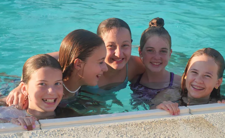 Girls at the pool