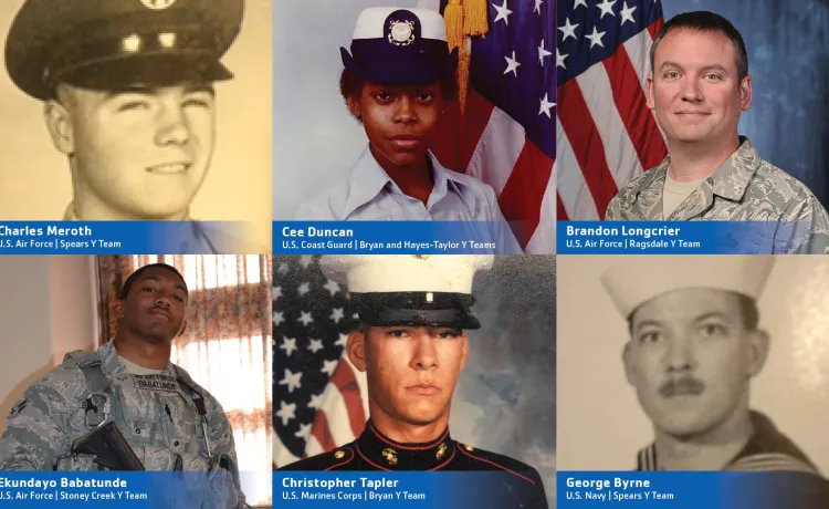 Y team members who are veterans.