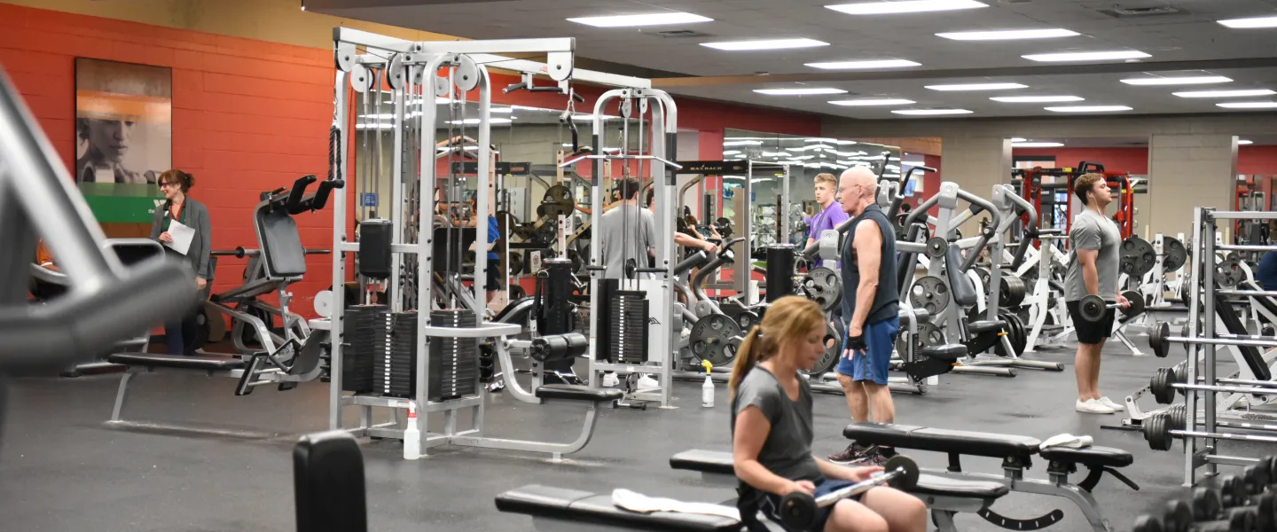 A photo of the Spears YMCA's fitness area.