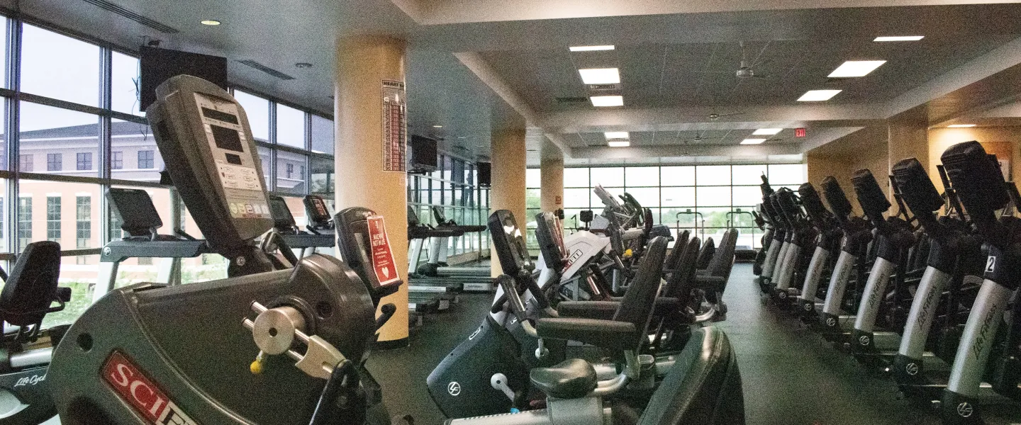 A photo of Bryan YMCA's fitness room.
