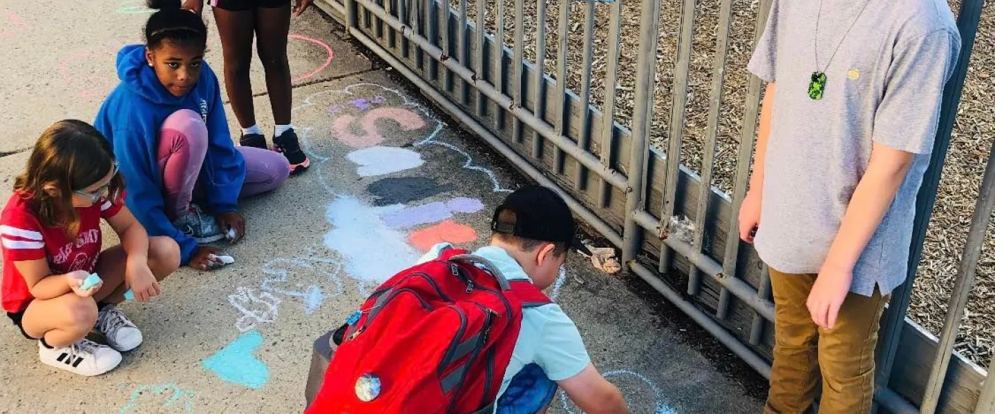 Painting with chalk