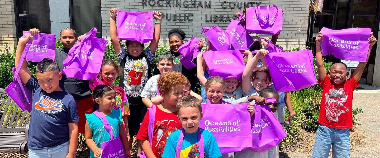 Campers showing their presents
