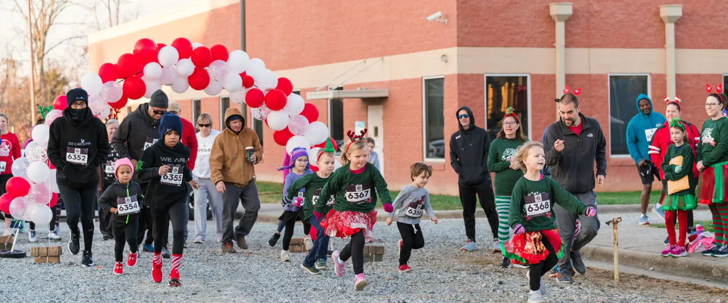 Runners start the race at the Ragsdale Y's annual Reindeer Romp.