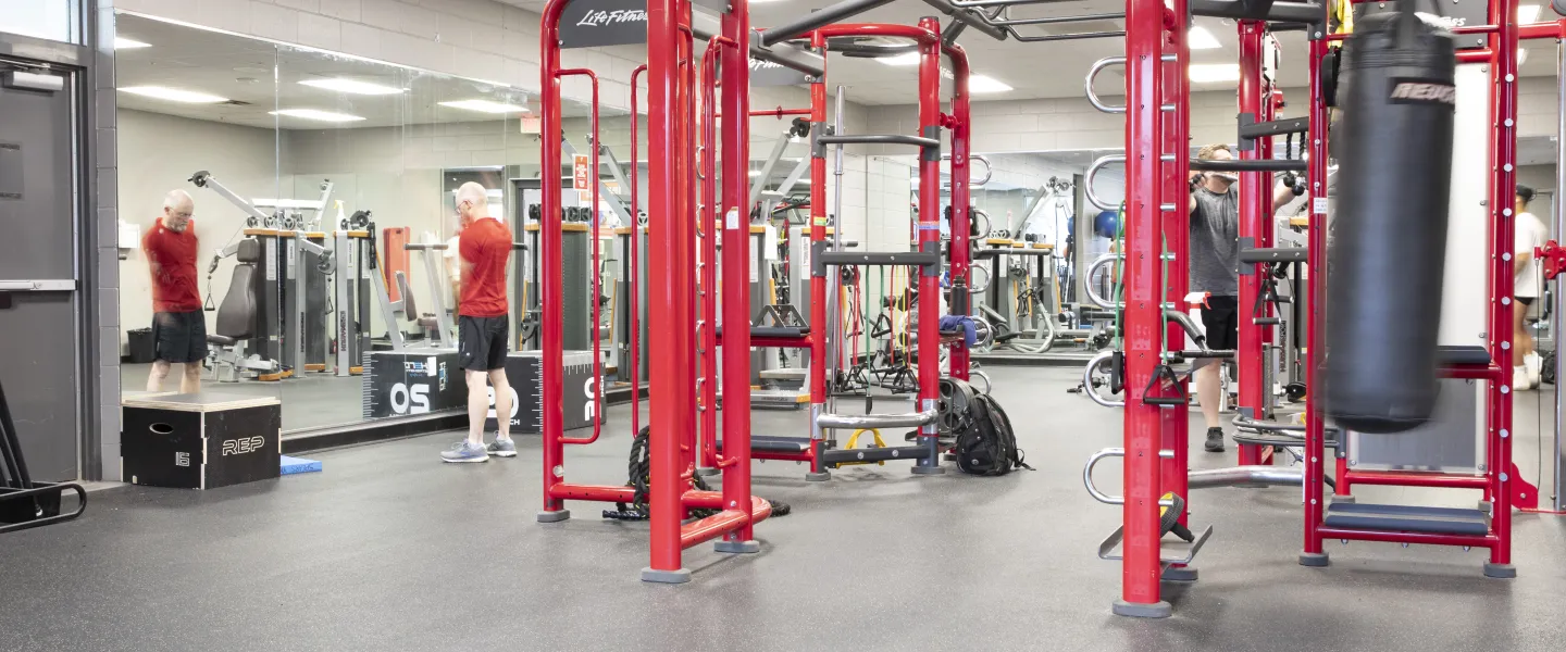 The fitness room in the Spears YMCA.