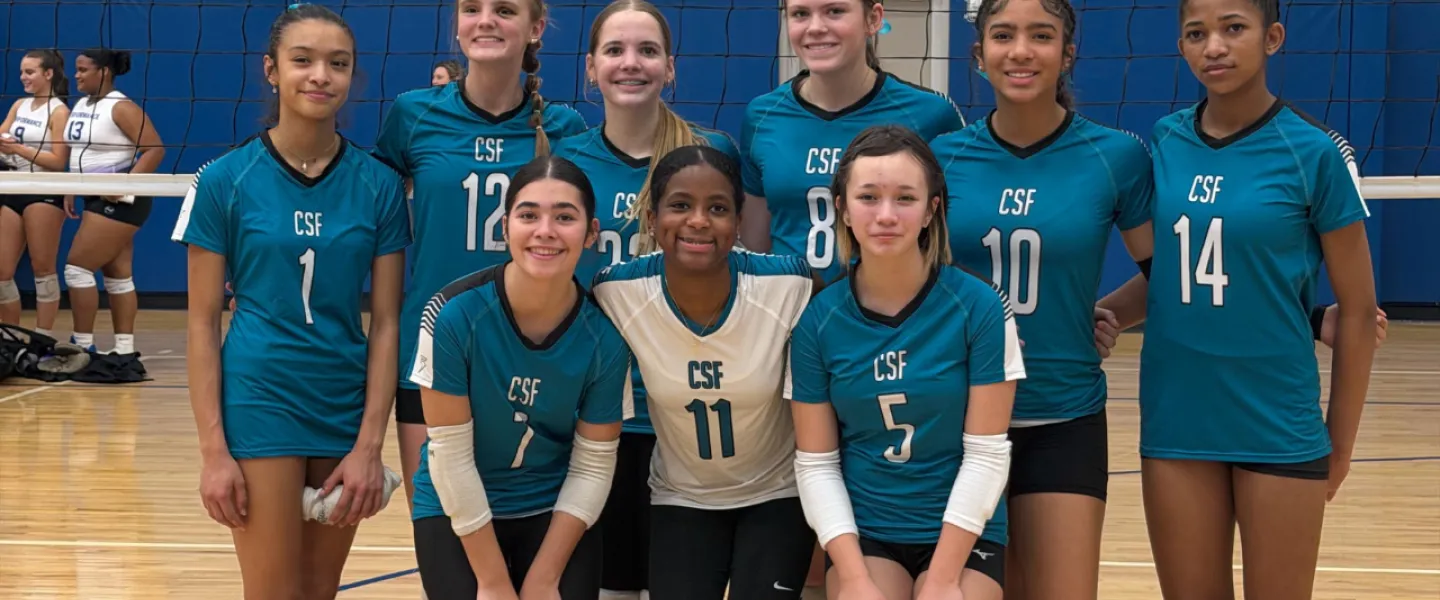 Carolina Spike Force volleyball athletes group photo