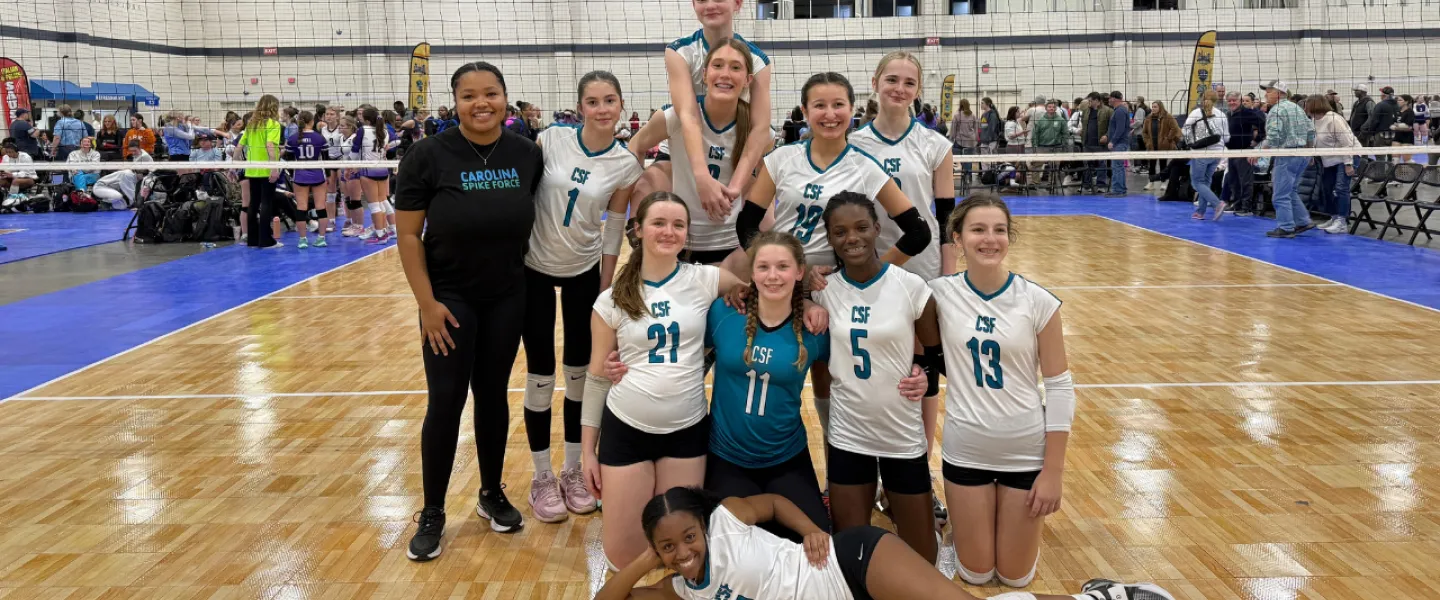 Carolina Spike Force volleyball athletes group photo 