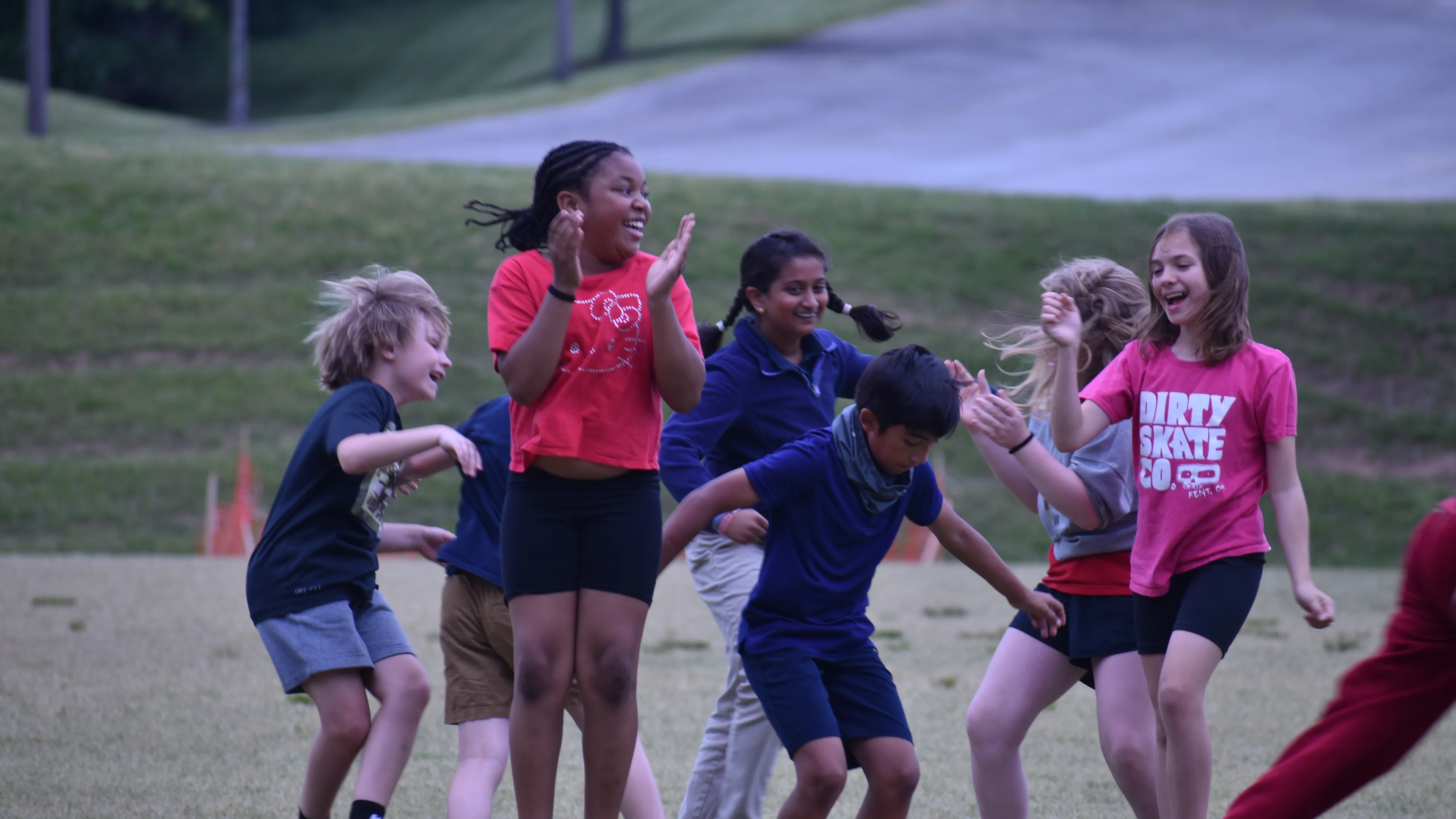 After school at Spears YMCA kickball outside kids having fun