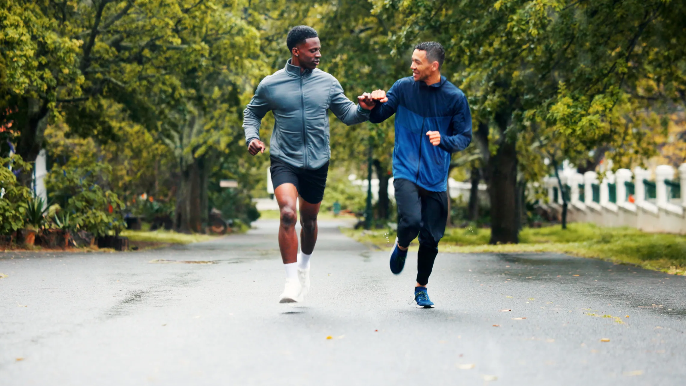 men running outside