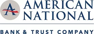 A logo for American National Bank & Trust Company.
