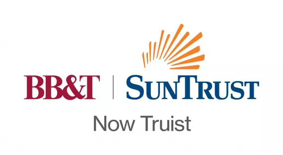 The logo for BB&T Suntrust, Now Truist.