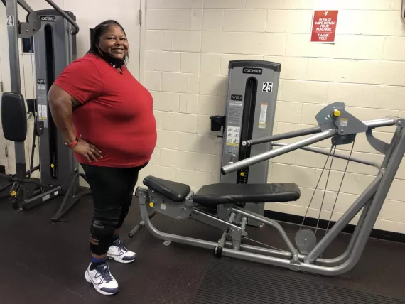 Woman at the gym