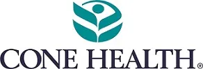 The logo for Cone Health. A green circular flower is above the words Cone Health.