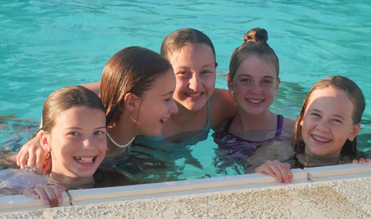Girls at the pool