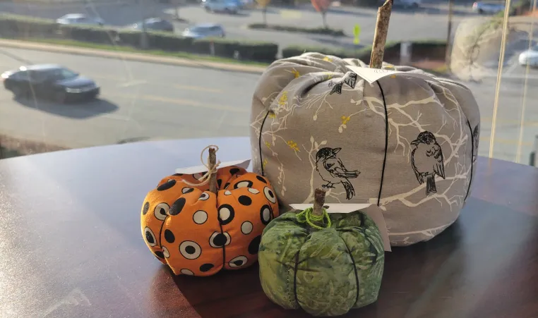 Recycled Fabric Fall Pumpkin DIY