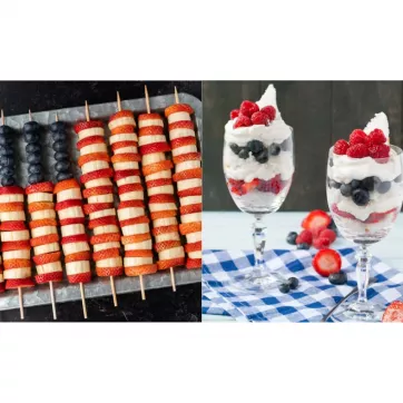 Fruit American flag and fourth of July treat