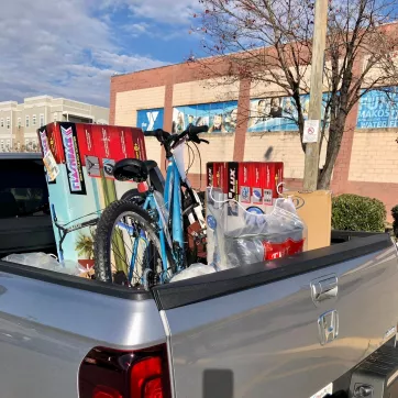 Gifts on a truck