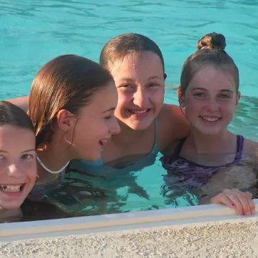 Girls at the pool 