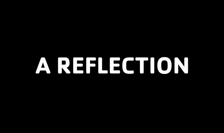 reflection graphic on black background