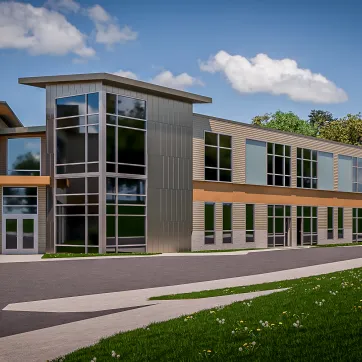 Hayes-Taylor Memorial YMCA childcare facility expansion rendering. 