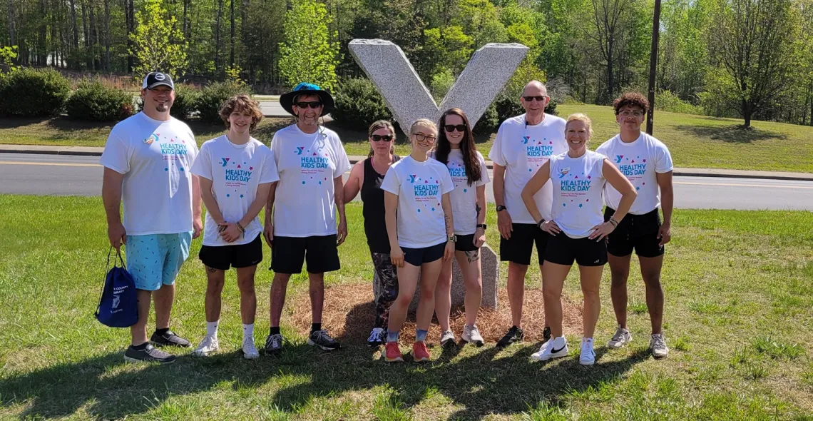 The Eden YMCA's team members standing together for a photo during Healthy Kids Day 2022.