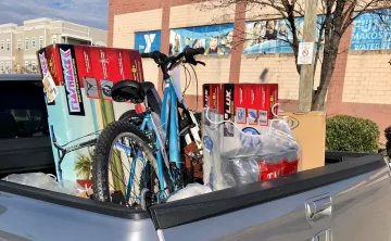 Gifts on a truck