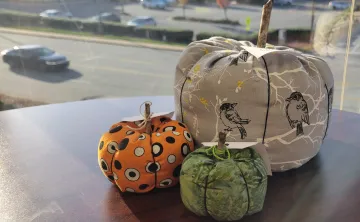 Recycled Fabric Fall Pumpkin DIY