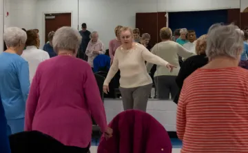 Y Member leading a senior fitness class